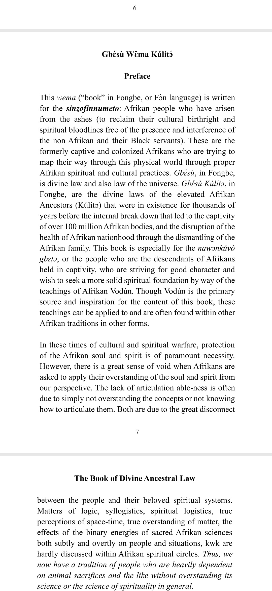 Gbɛ́sù Wɛ̆ma Kúlítɔ́ – Book of Divine Ancestral Law © 2012 – 2025